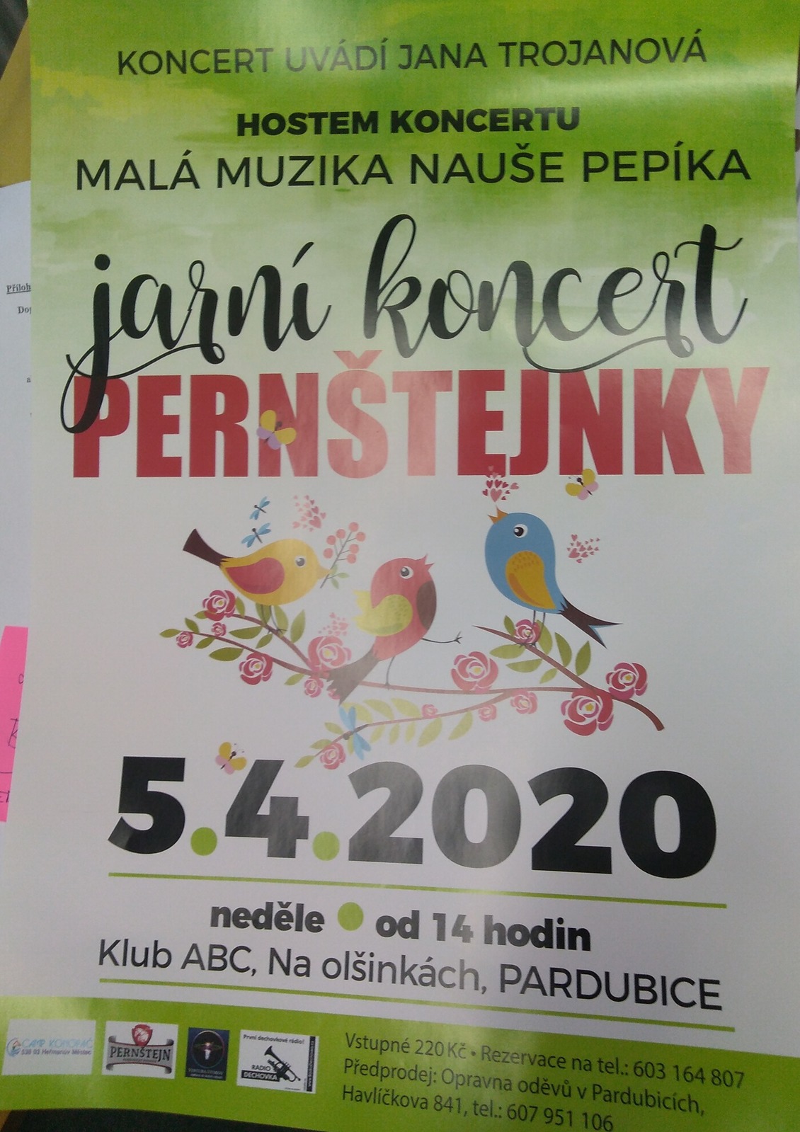 Koncert PERNŠTEJNKY 5. 4. 2020