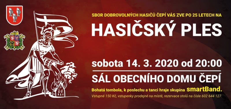 Hasičský ples v Čepí 14. 3. 2020